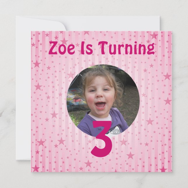 Star Birthday Invitation (Front)