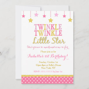 Star Birthday Party Invitation