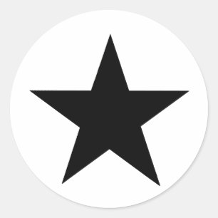 Star Black jGibney The MUSEUM Zazzle Gifts Classic Round Sticker