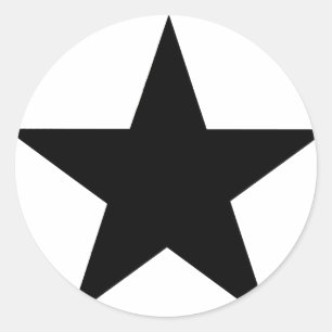 Star Black The MUSEUM Zazzle Gifts Classic Round Sticker