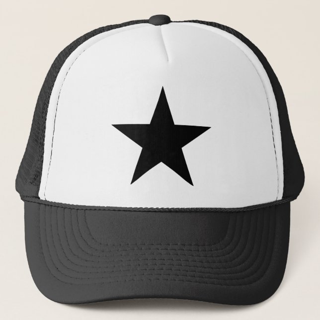 Star Black The MUSEUM Zazzle Gifts Trucker Hat (Front)