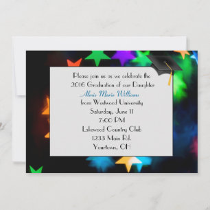 Star Bokeh Graduation Invitation