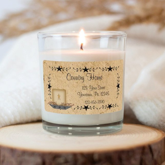 Star Border Candle Label (Creator Uploaded)
