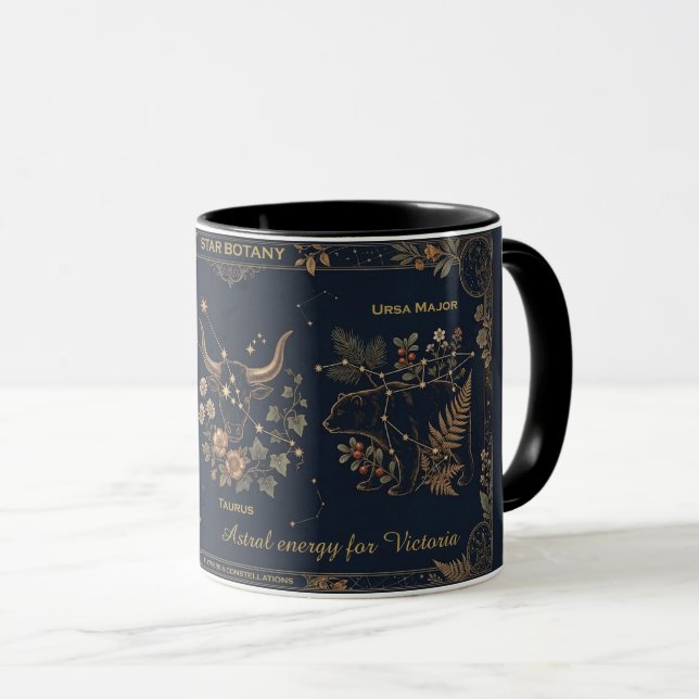 Star Botany Vintage Celestial Gold & Navy Mug (Front Right)