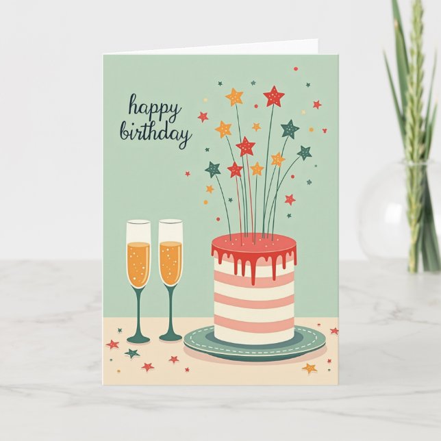 Star Burst Birthday Card (Front)
