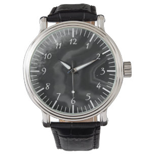 Star Burst Black Agate, Cool Natural Stone Unique Watch