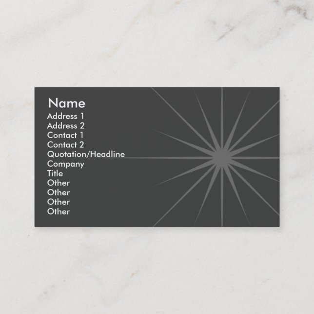 Star - Business Card (Front)