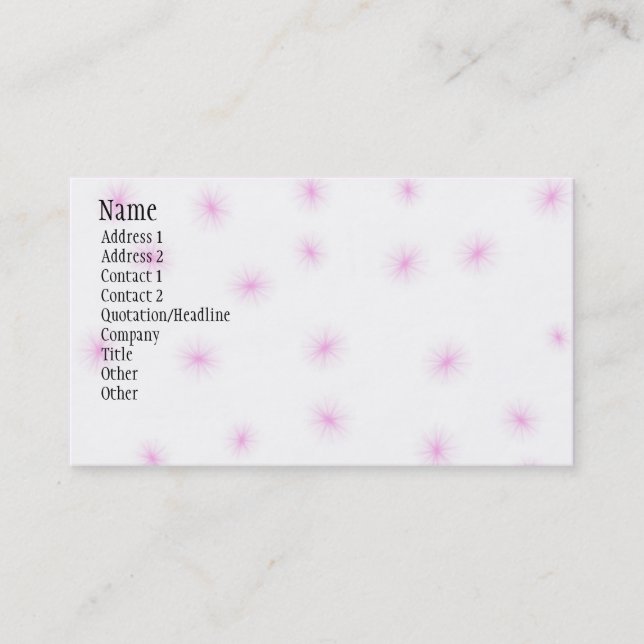 Star Business Cards (Front)