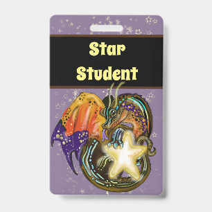 Star Catcher Dragon Star Student ID Badge