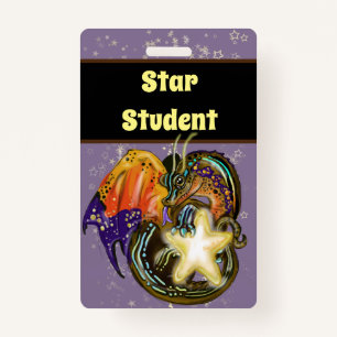 Star Catcher Dragon Star Student ID Badge