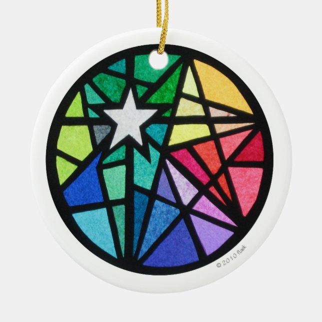 star ceramic tree decoration (Front)