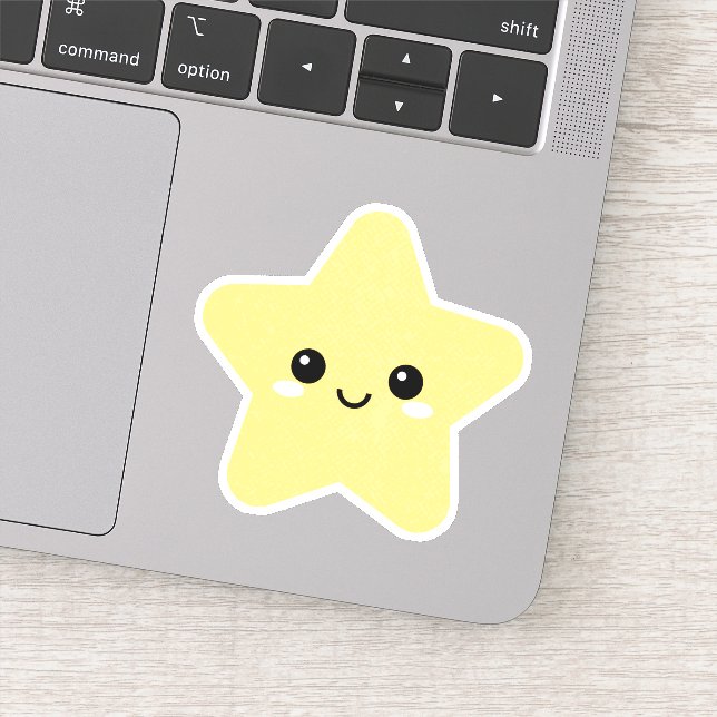 Star Character Vinyl Sticker for Water Bottle etc (Detail)