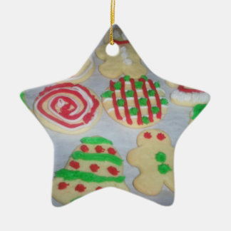 Star christmas cookie ornament