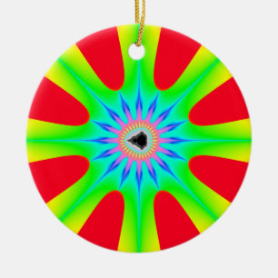 Star Christmas Fractal Ceramic Tree Decoration