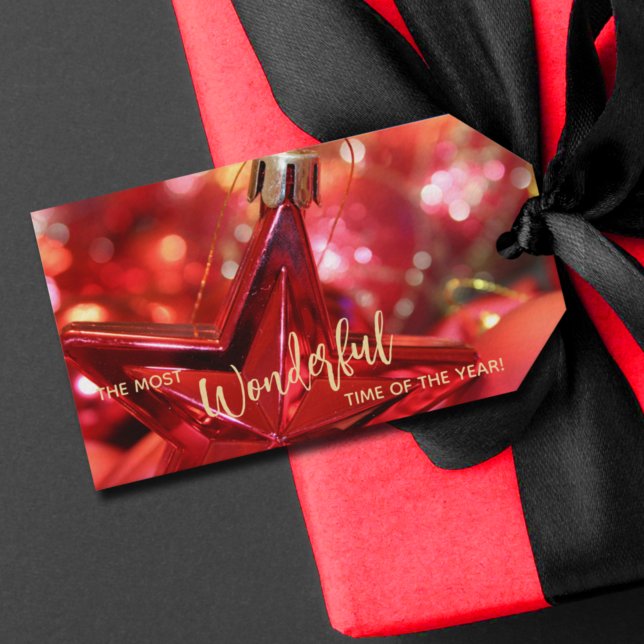 Star Christmas Ornament Gift Tags (Creator Uploaded)