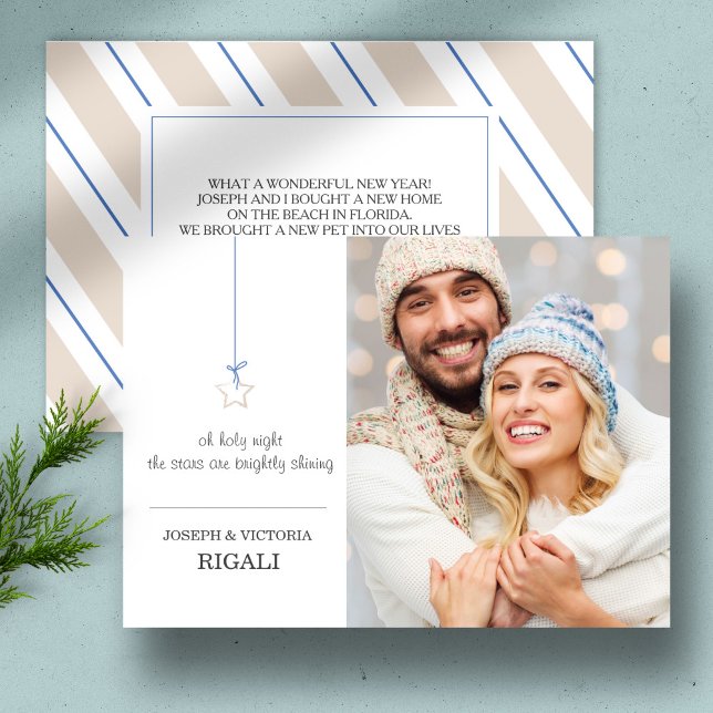 Star Christmas Photo Greeting Card - Print (Creator Uploaded)
