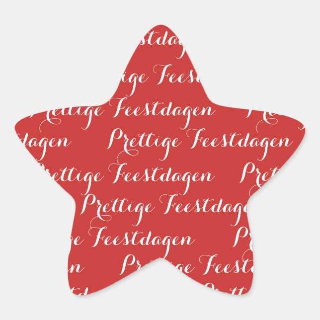 Star Christmas text stickers "Merry holidays" (Front)