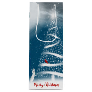 Star Christmas Tree and Moon Wine Gift Bag