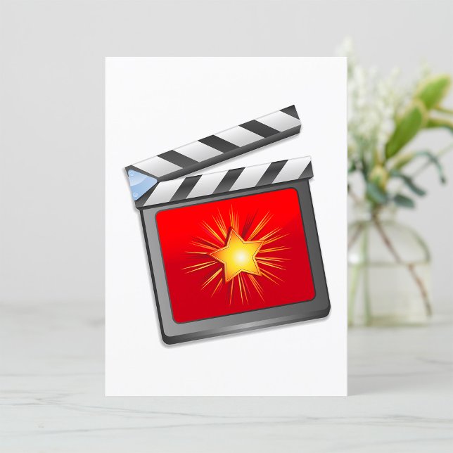 Star Clapper Board Invitation (Creator Uploaded)