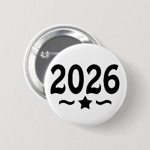 Star Class of 2026 Graduation 6 Cm Round Badge
