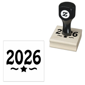 Star Class of 2026 Graduation Rubber Stamp