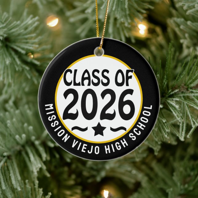 Star Class of 2026 Photo Graduation Ceramic Tree Decoration (Tree)