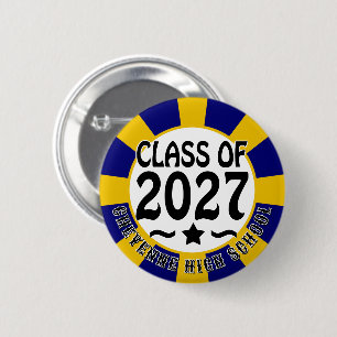 Star Class of 2027 Graduation 6 Cm Round Badge