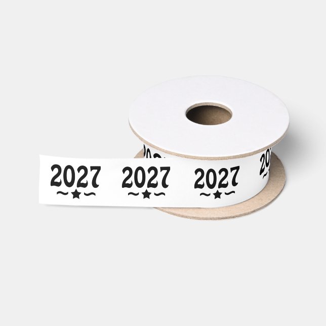 Star Class of 2027 Graduation Satin Ribbon (Spool)
