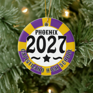 Star Class of 2027 Photo Graduation Ceramic Tree Decoration