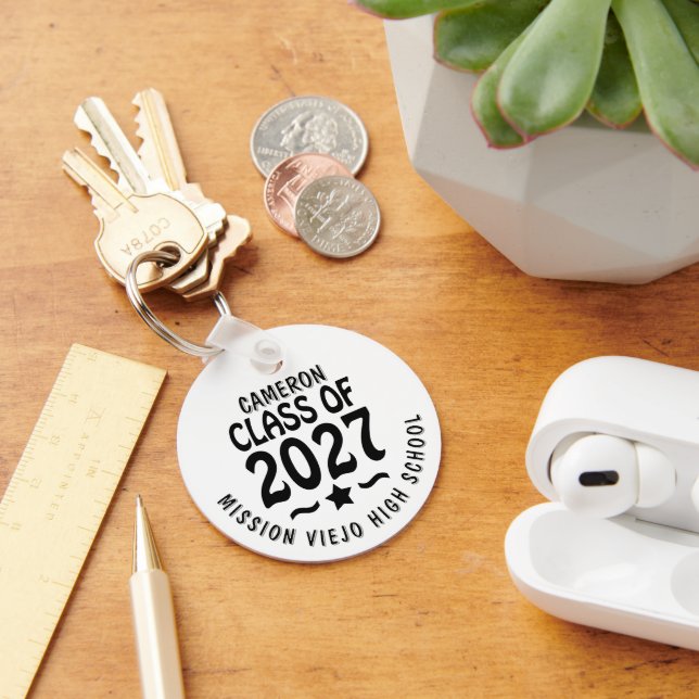 Star Class of 2027 Photo Graduation Key Ring (Desk)
