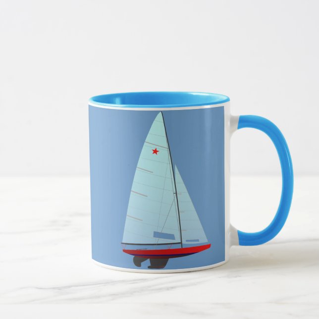 Star   Class Racing Sailboat Mug (Right)