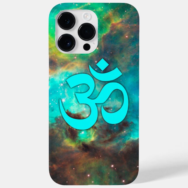 Star Cluster Aqua Om Symbol Case-Mate iPhone Case (Back)