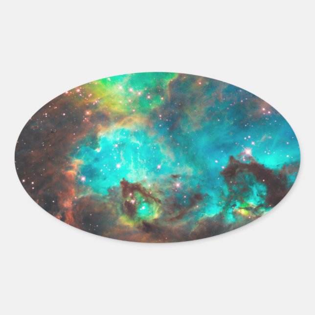 Star Cluster NGC 2074 Oval Sticker (Front)