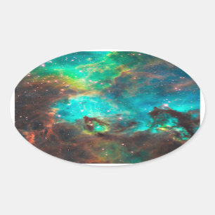 Star Cluster NGC 2074 Oval Sticker