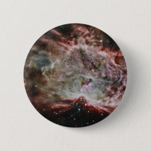 Star Clusters In The Center Of The Flame Nebula. 6 Cm Round Badge