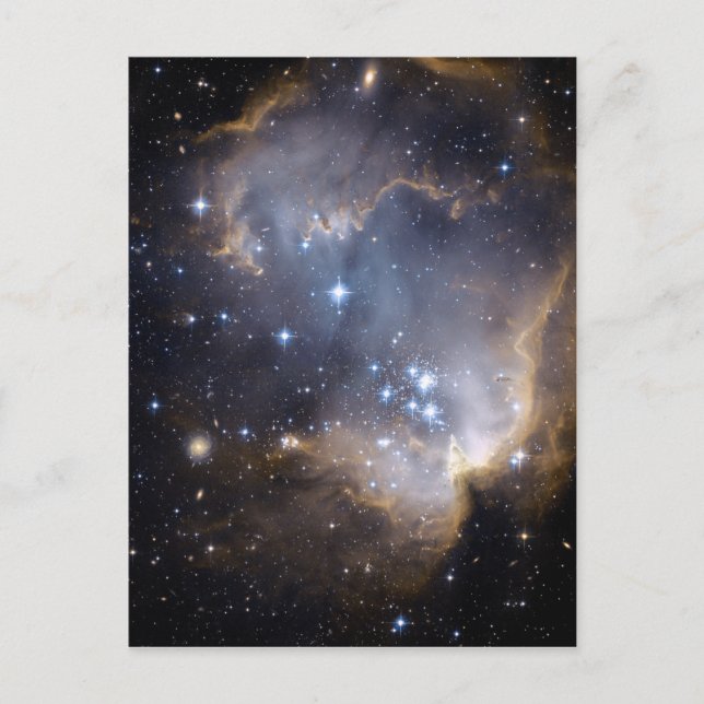 star clusters ngc 602 galaxy space universe postcard (Front)