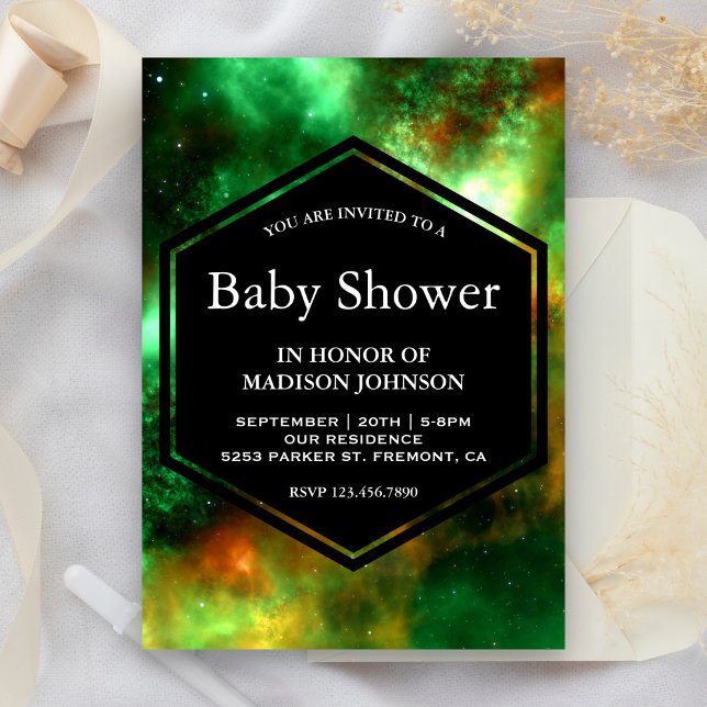 Star Clusters Space Galaxy Baby Shower Invitation (Creator Uploaded)