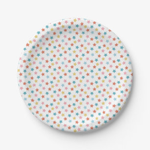 Star Confetti (Retro) Paper Plate