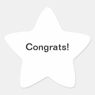 Star & Congrats! Sticker