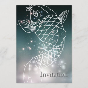 star constellation zodiac astrology Zodiac Pisces Invitation