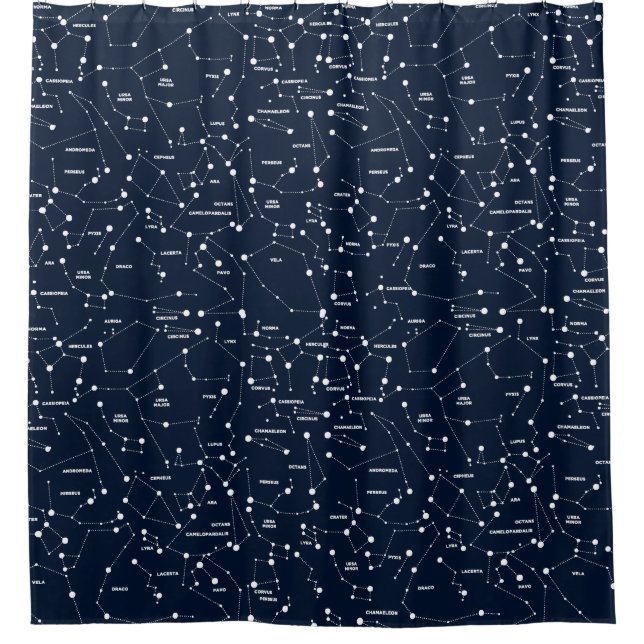 Star Constellations Shower Curtain (Front)