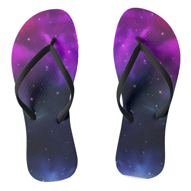 Star Cosmos Universe Comet Stella Outer Space Flip Flops (Footbed)