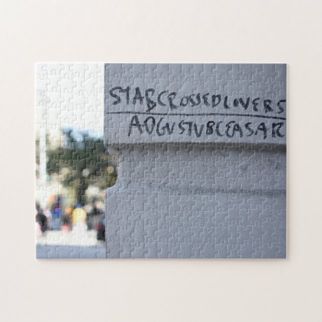 Star Crossed Lovers Shakespeare Graffiti NYC Jigsaw Puzzle (Horizontal)