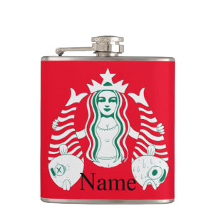 Star-Crown Queen Mermaid Thunder_Cove  Hip Flask