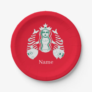 Star-Crown Queen Mermaid Thunder_Cove Paper Plate