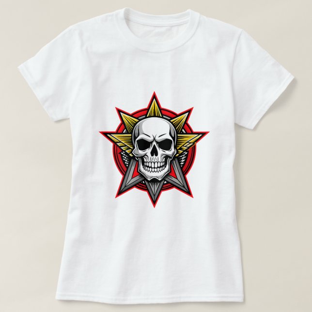 Star-Crowned Skull T-Shirt (Design Front)