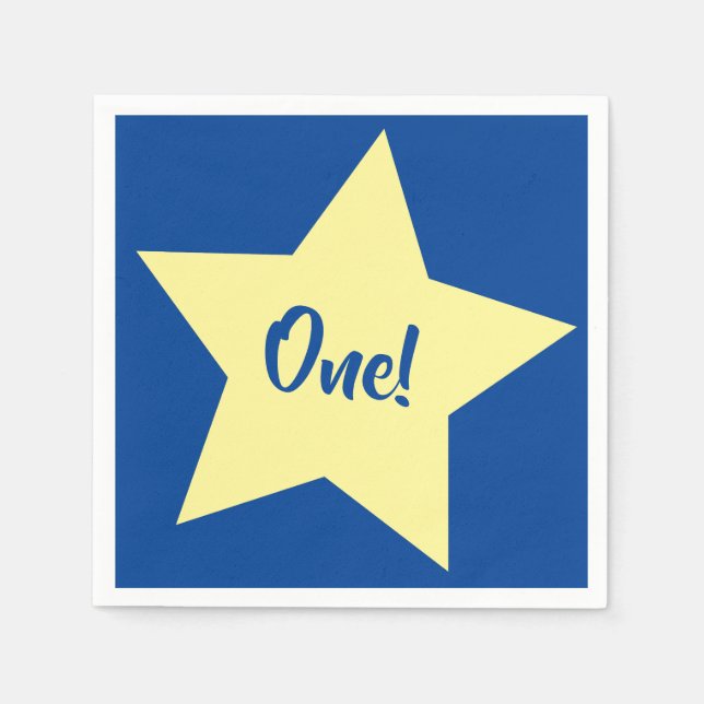 Star Cute Kid's Birthday Party Space Napkin (Front)