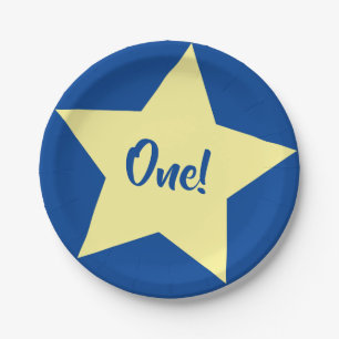 Star Cute Kid's Birthday Party Space Paper Plate