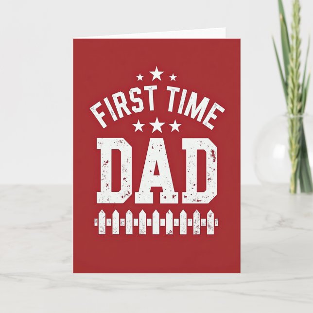 Star Dad Fathers Day Grunge Card (Front)