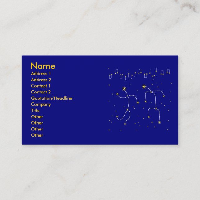 Star Dance Business Card (Front)